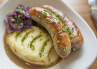 Red Cabbage and Gluten Free Sausages