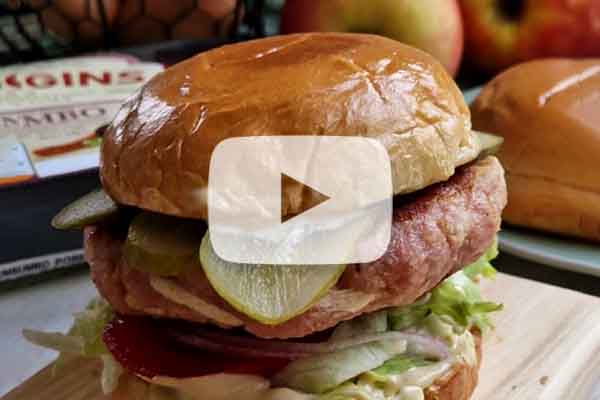 Hodgins Pork and Apple Burgers with a Dijon Mayonnaise 